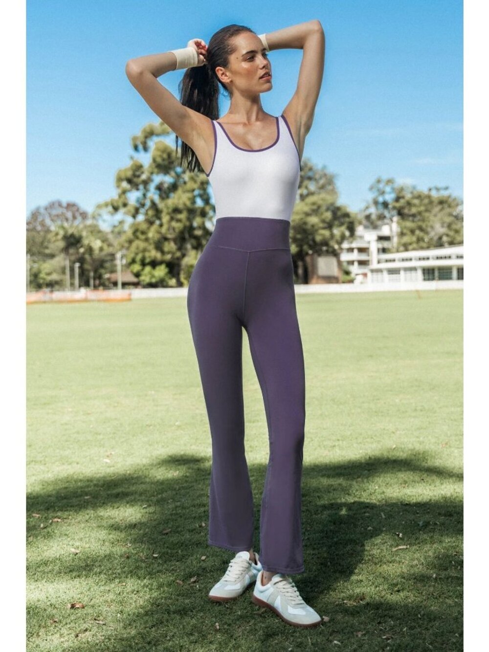NWT Cupshe Sleeveless Square Neck Flared Leg Active Jumpsuit - Size: Medium